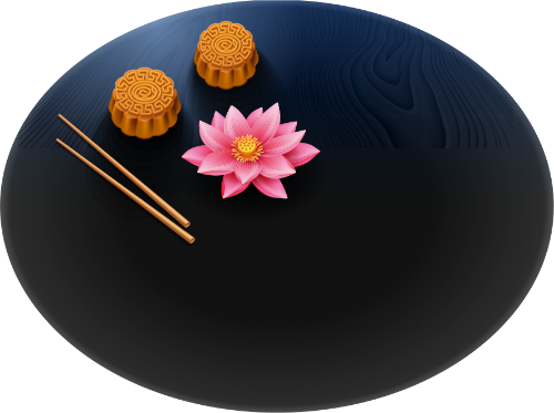 Bánh trung thu, bánh, cake, hoa sen, lotus, trung thu, mid autumn, gradient