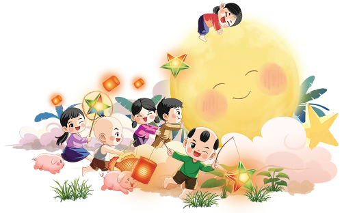 Trung thu, tết trung thu, mid-autumn, trăng rằm, lễ hội, festival, cute, dễ thương