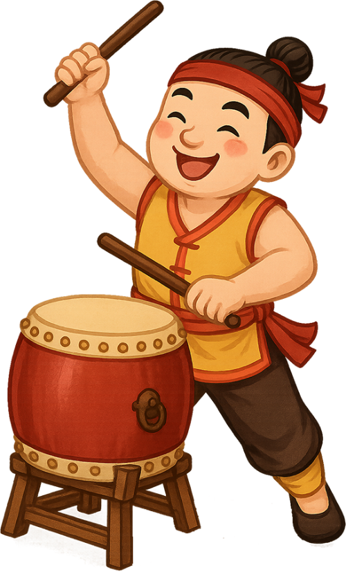 Con trai, boy, đánh trống, drum, trung thu, mid autumn, cute, dễ thương