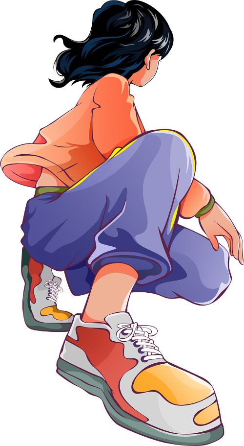 Cô gái, bé gái, girl, chibi, cool, ngầu
