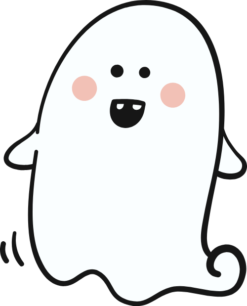 Ma, con ma, ghost, halloween, cute, dễ thương