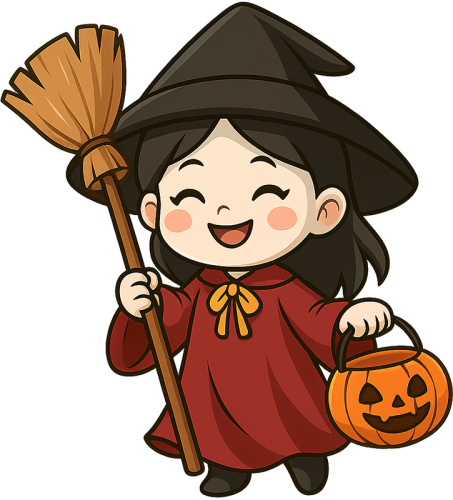 Phù thủy, cưỡi chổi, witch, broomstick, nữ, girl, halloween, hóa trang, horrible