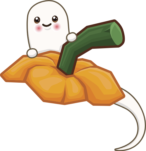 Bí đỏ, con ma, ghost, bí, trái bí, bí ngô, pumpkin, halloween, horrible 4