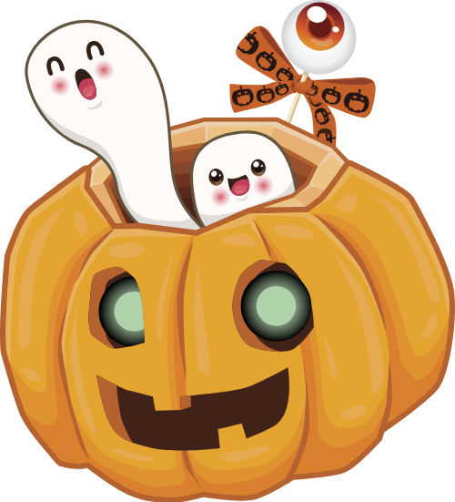 Bí đỏ, con ma, ghost, bí, trái bí, bí ngô, pumpkin, halloween, horrible 3