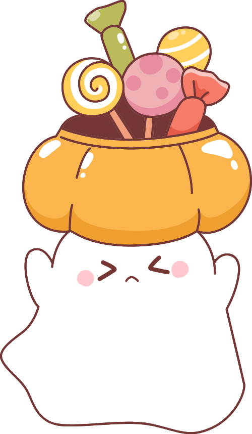 Ma, con ma vui vẻ, ghost, halloween, horrible, cute, dễ thương 3