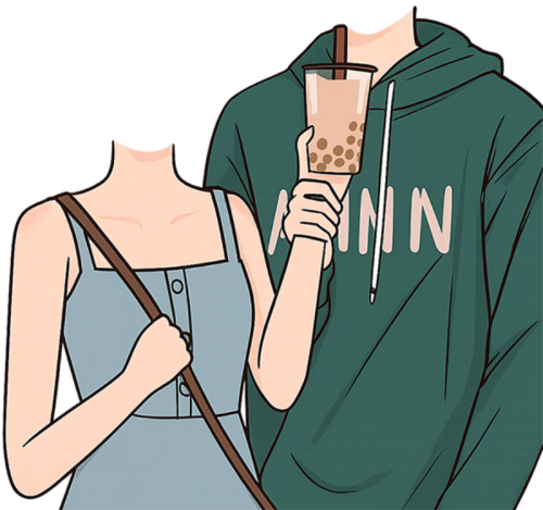 Couple, cặp đôi, người yêu, lover, line, chibi, love, cute, dễ thương