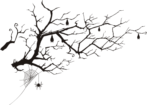 Cây, tree, nhện, spider, quạ, bird, halloween, shape, abstract