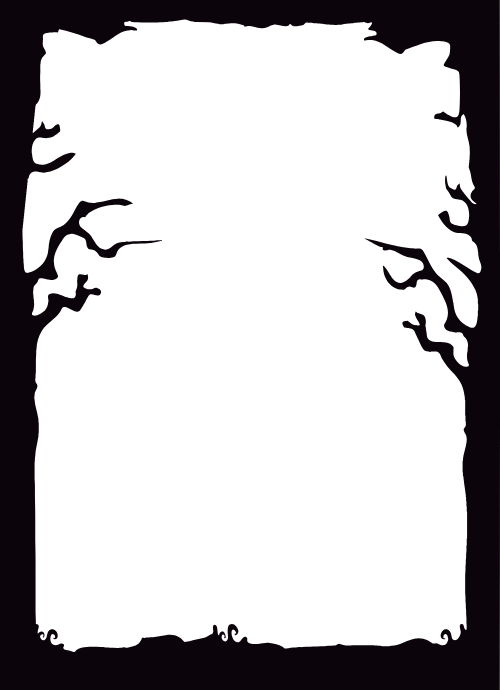 Khung, cây, tree, frame, halloween, lễ hội ma quái