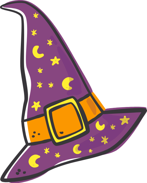 Nón phù thủy, nón, hat, halloween, horrible, cute, dễ thương