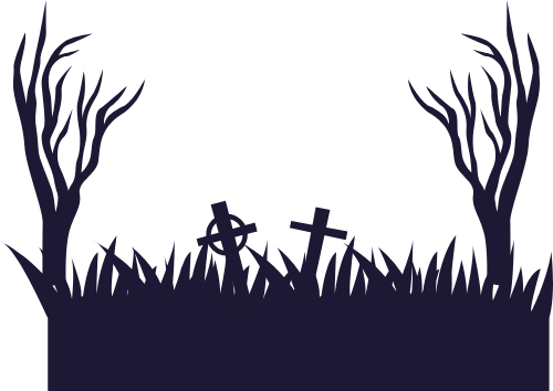 Bụi cỏ, ngôi mộ, grave, cây, cỏ, grass, tree, halloween, hóa trang, horrible 2