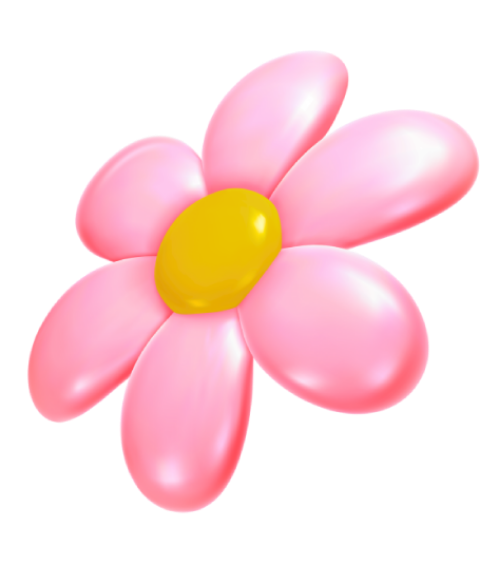 Hoa, flower, 3D, hoa màu hồng, pink, hoa cúc, daisy, daisy flower