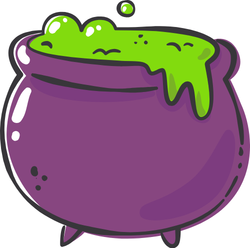 Nồi phù thủy, nồi, cauldron, halloween, horrible, cute, dễ thương