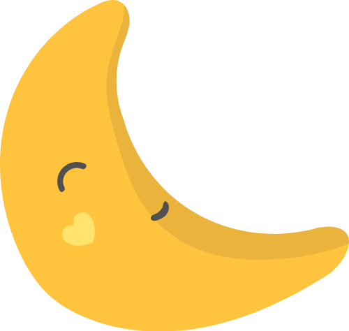 Mặt trăng, moon, luna, cute, dễ thương