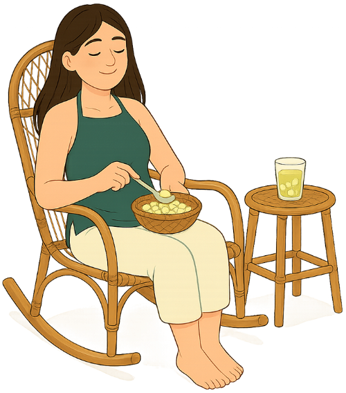 Cô gái, thư giãn, phụ nữ, ghế, bàn, chè, ly chè, bát, girl, relaxing, woman, chair, table, sweet soup, sweet soup glass, bowl