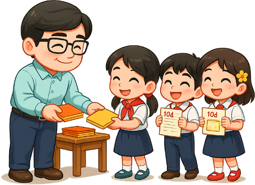 Thày giáo, giáo viên, học sinh, phát bài,  teachers, students,  hand out cards