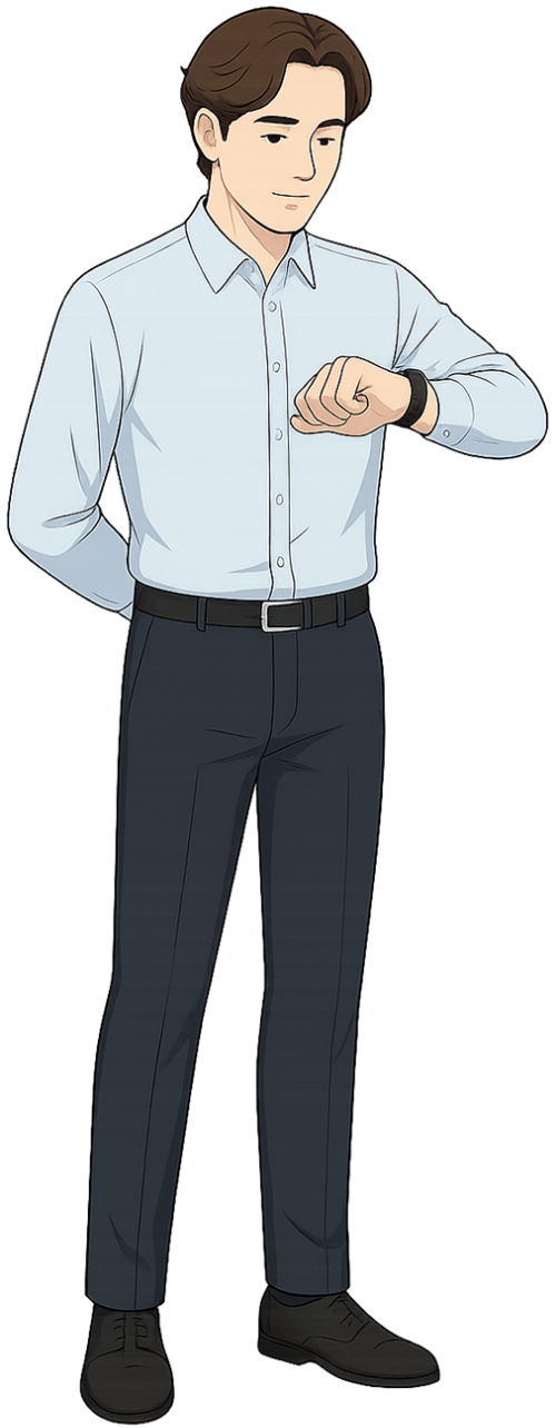 Giáo viên, xem đồng hồ, chàng trai, đàn ông, đồng hồ đeo tay, teacher, checking time, young man, man, wristwatch