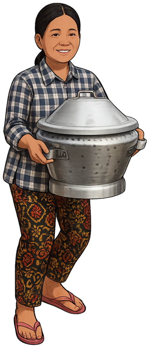 Bà cô, bê nồi, phụ nữ, nồi, aunt, carrying pot, woman, pot