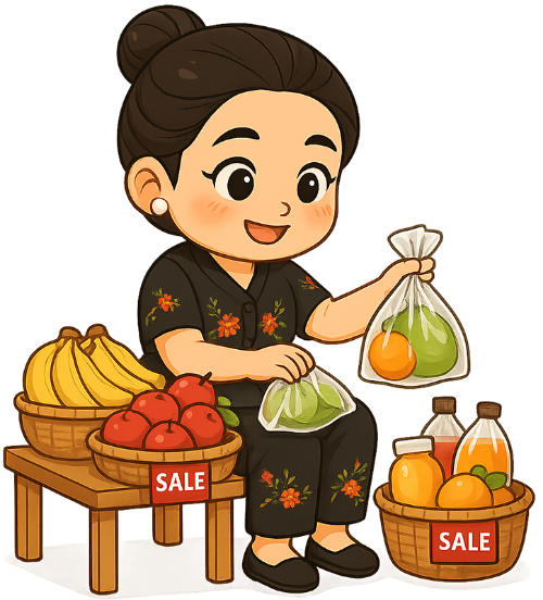 Phụ nữ, bán trái cây, buôn bán, trái cây, woman, selling fruit, trading, fruit