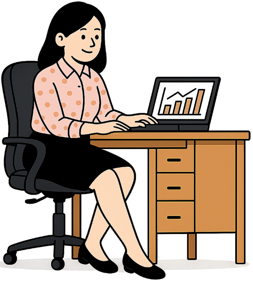 Cô gái, vui vẻ, phụ nữ, văn phòng, bàn, ghế, máy tính xách tay, girl, cheerful, woman, office, desk, chair, laptop