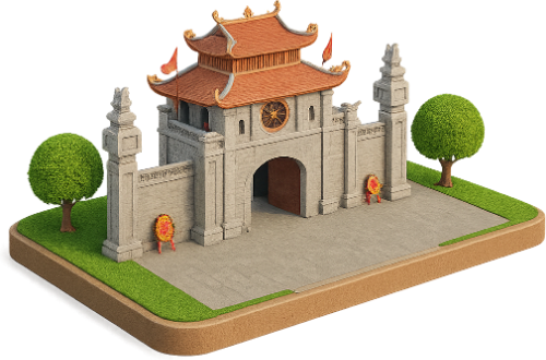 Mô hình, đền hùng phú thọ, sân, sân đá, cây, cỏ, model, hung temple phu tho, courtyard, stone courtyard, tree, grass