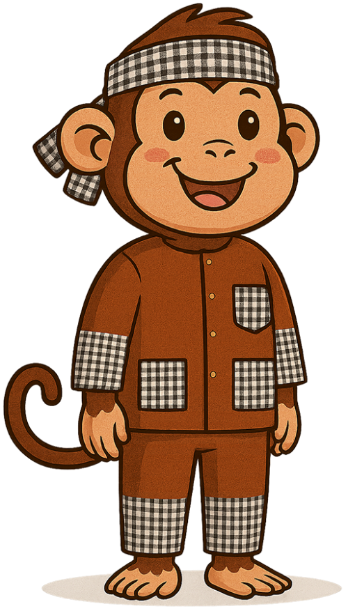 Khỉ, vui vẻ, áo bà ba, dễ thương, monkey, cheerful, ao ba ba, cute