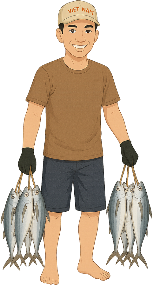 Chàng trai, bán cá, đàn ông, ngư dân, cá, young man, selling fish, man, fisherman, fish 3
