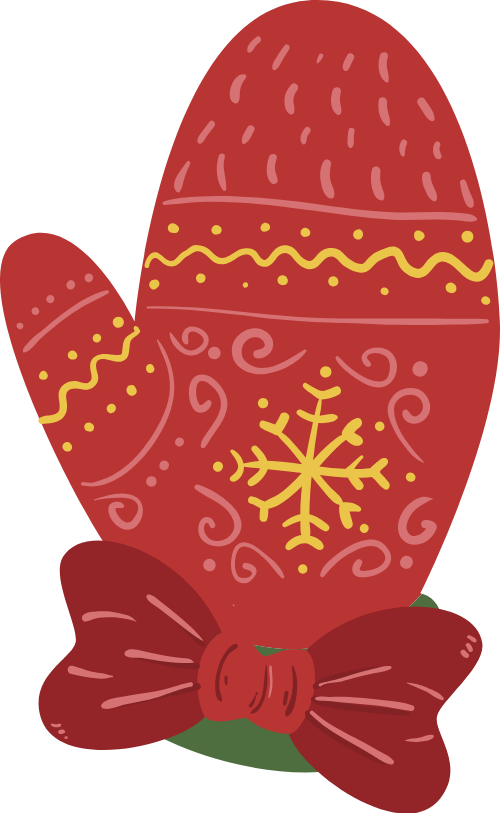 Găng tay, bao tay, nơ, giáng sinh, glove, glove, bow, christmas