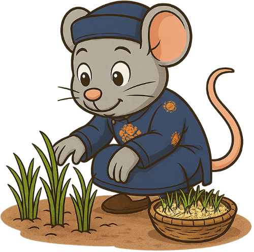 Chuột, gieo mạ, áo dài, cây mạ, dễ thương, rat/mouse, sowing rice seedlings, ao dai, rice seedling, cute 4
