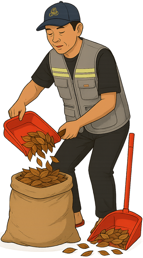 Ông chú, dọn vệ sinh, đàn ông, nhân viên dọn dẹp, nón lưỡi trai, bao tải, ky hốt rác, uncle, cleaning, man, cleaner, baseball cap, sack, dustpan
