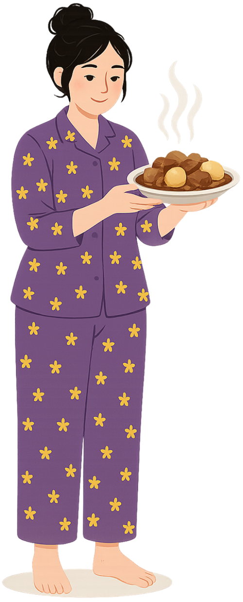 Cô gái, hạnh phúc, phụ nữ, thịt kho trứng, đĩa, girl, happy, woman, braised pork with eggs, plate