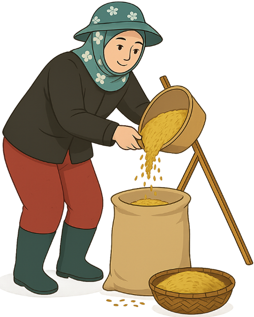 Cô gái, đóng gói, phụ nữ, vui vẻ, thau lúa, bao lúa, lúa, girl, packing, woman, cheerful, rice basin, rice bag, rice grain
