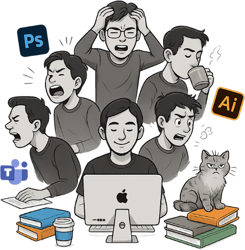 Văn phòng, chàng trai, máy tính xách tay, mèo, sách, office, young man, laptop, cat, book