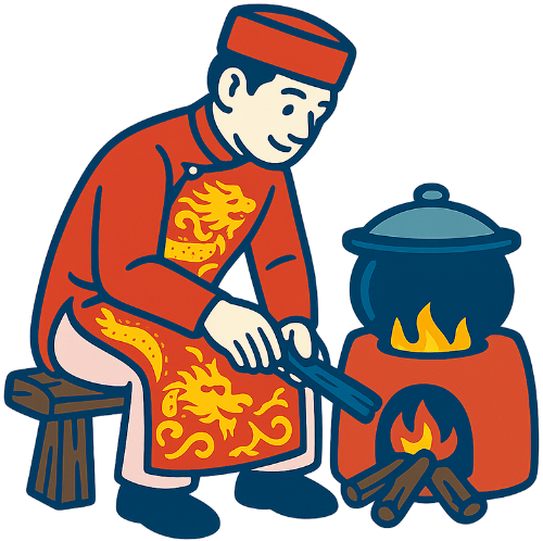 Chàng trai, nấu ăn, đàn ông, bếp lửa, nồi, young man, cooking, man, fire pit, pot