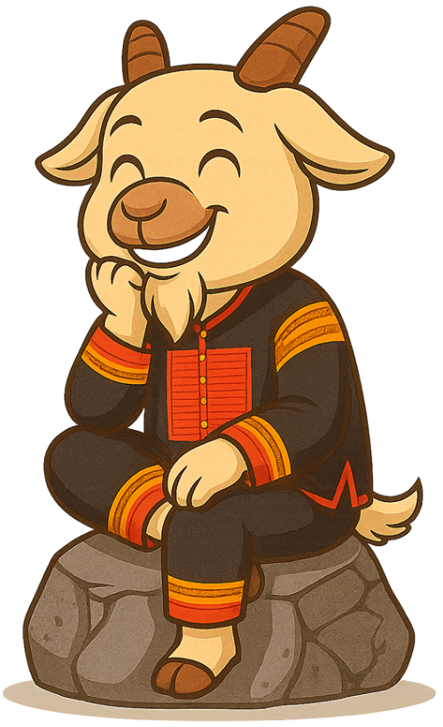 Con dê, vui vẻ, cục đá, dễ thương, goat, cheerful, rock/stone, cute
