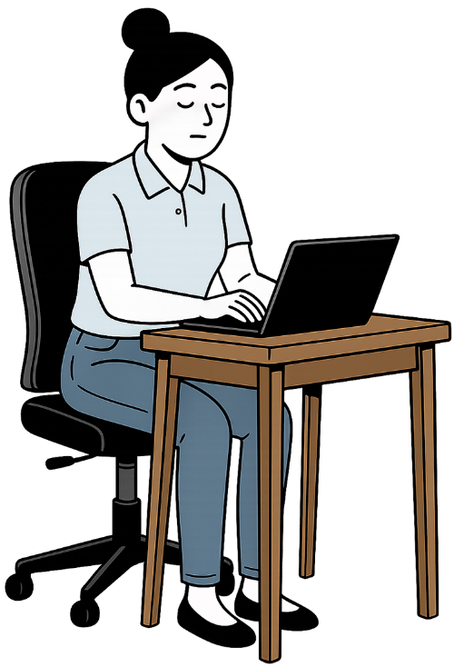 Cô gái, tĩnh tâm, phụ nữ, văn phòng, máy tính xách tay, bàn, ghế, girl, meditating, woman, office, laptop, desk, chair