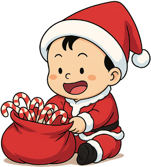 Cậu bé, vui vẻ, chàng trai, giáng sinh, trang phục giáng sinh, mũ giáng sinh, túi quà giáng sinh, kẹo gậy, boy, cheerful, young man, christmas, christmas outfit, santa hat, christmas gift bag, candy cane