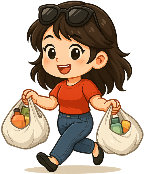 Cô gái, mua sắm, đi chợ, girl, shopping, market