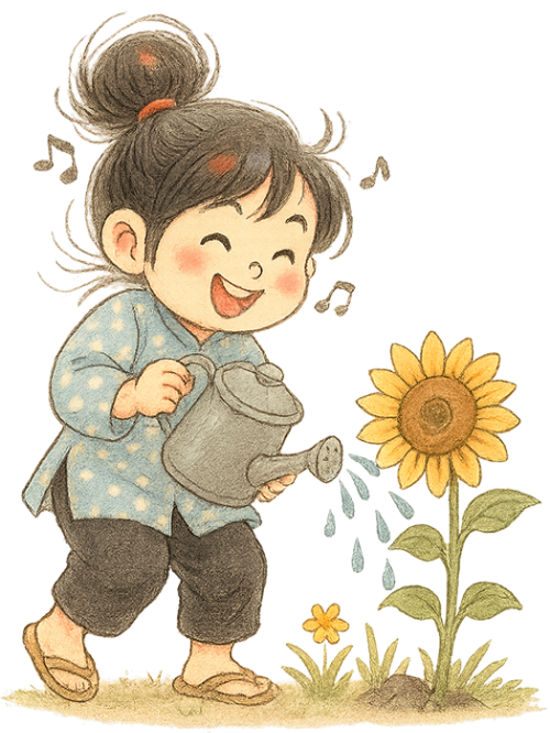 Cô gái, tưới cây, cô bé, vui vẻ, bình tưới cây, hoa mặt trời, girl, watering plants, little girl, cheerful, watering can, sunflower