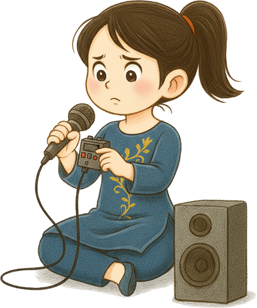 Cô gái, chỉnh âm, phụ nữ, micro, loa, girl, adjusting sound, woman, microphone, speaker