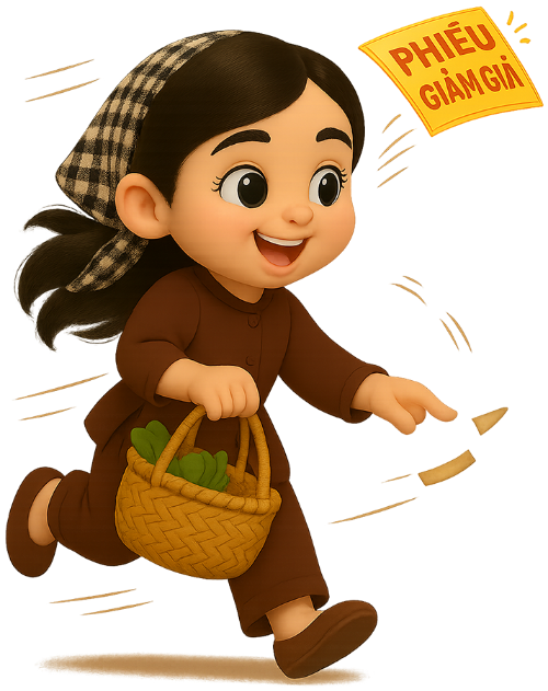 Cô gái, đi chợ, phụ nữ, chạy, giỏ tre, girl, going to market, woman, running, bamboo basket