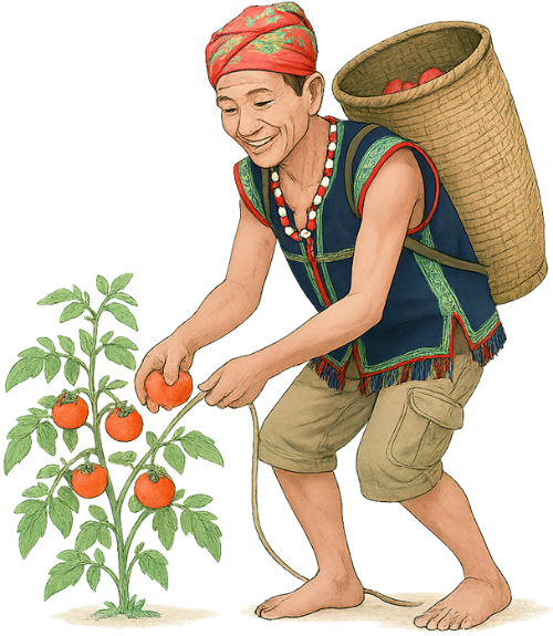 Ông cụ, thu hoạch, đàn ông, cà chua, cây cà chua, giỏ mây, old man, harvesting, man, tomato, tomato plant, rattan baske