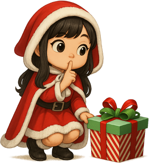 Cô gái, tò mò, món quà, giáng sinh, trang phục giáng sinh, mũ trùm đầu giáng sinh, girl, curious, present, christmas, christmas outfit, christmas hood 4