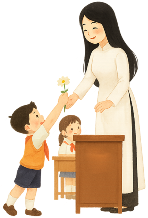 Giáo viên, cô giáo, teacher, học sinh, student, tặng quà, nhà giáo Việt Nam, 20/11 2