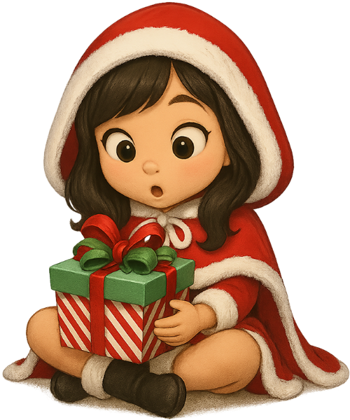 Cô gái, tò mò, món quà, giáng sinh, trang phục giáng sinh, mũ trùm đầu giáng sinh, girl, curious, present, christmas, christmas outfit, christmas hood 3