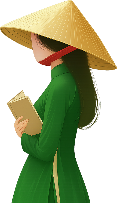 Cô gái, giáo viên, áo dài, nón lá, girl, teacher, conical hat