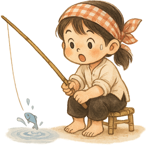 Cô gái, câu cá, phụ nữ, cần câu, con cá, ghế tre, dễ thương, girl, fishing, woman, fishing rod, fish, bamboo chair, cute