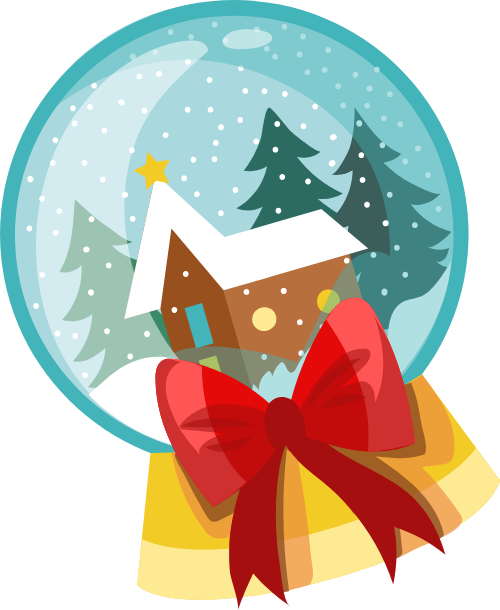 Quả cầu tuyết, giáng sinh, trang trí, nơ, ngôi nhà, snow globe, christmas, decoration, bow, house