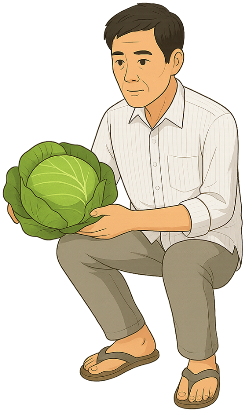 Ông chú, hái rau, đàn ông, xà lách, uncle, picking vegetables, man, lettuce