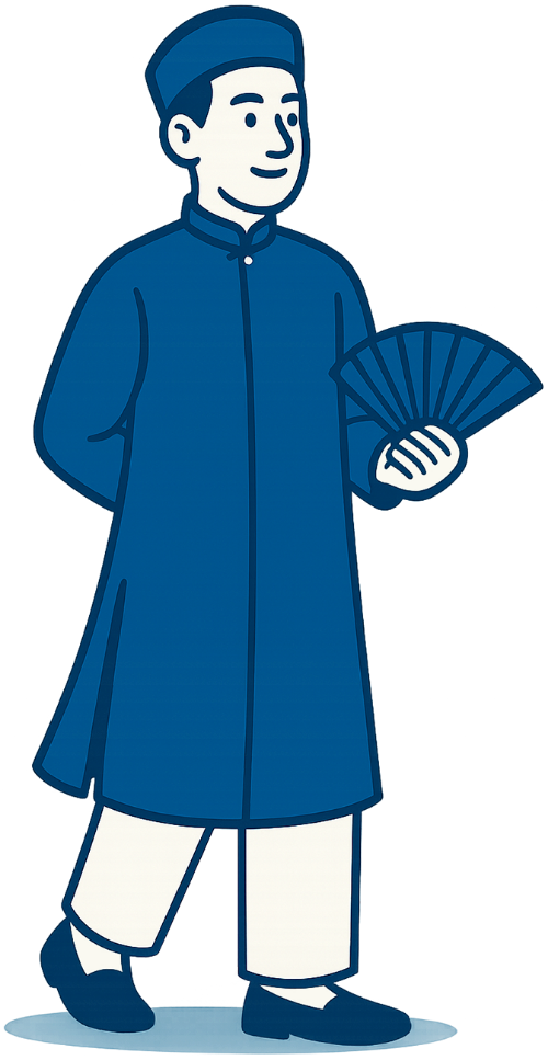 Chàng trai, đi dạo, đàn ông, quạt, vui vẻ, young man, strolling, man, fan, cheerful
