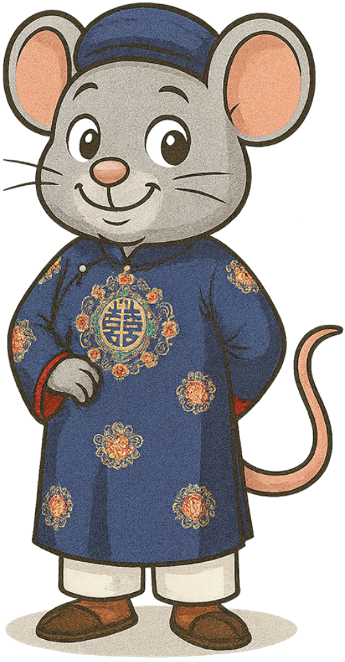 Chuột, vui vẻ, áo dài, dễ thương, rat/mouse, cheerful, ao dai, cute